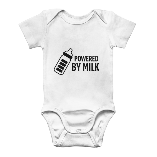 Powered by Milk Baby Onesie | Little Foot